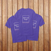 Business Name and Logo on Purple T-Shirt