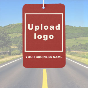 Business Name and Logo on Red Air Freshener