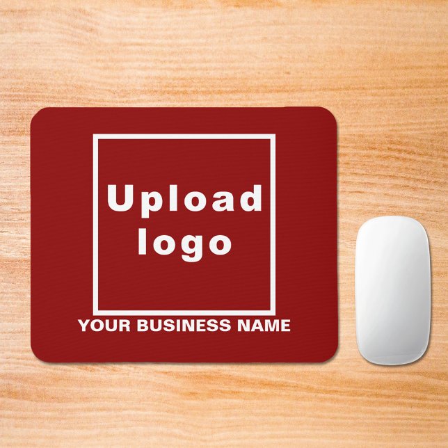 Business Name and Logo on Red Mouse Pad (Build brand name awareness. Your business name and logo on red mousepad.)