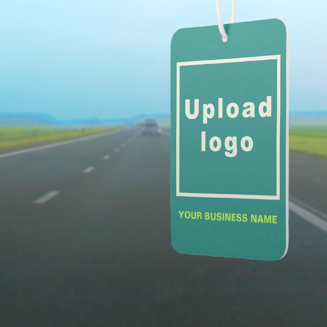Business Name and Logo on Teal Green Air Freshener (Business name and logo on air freshener)