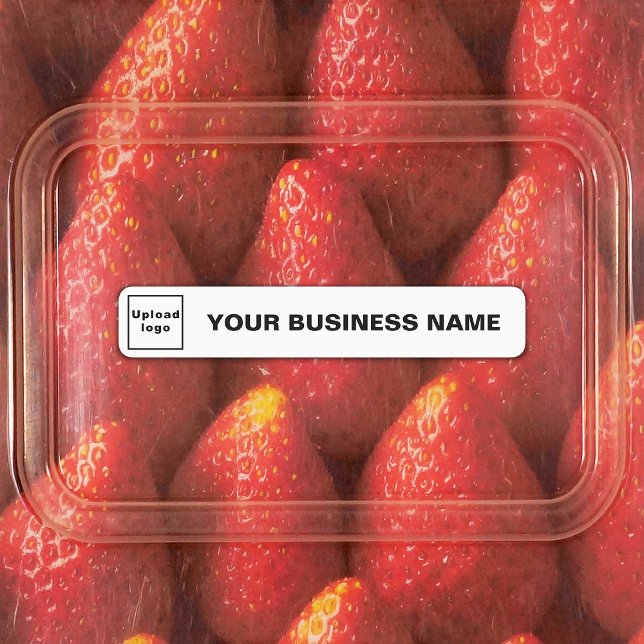 Business Name and Logo on White Slim Adhesive (Creator Uploaded)