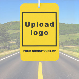 Business Name and Logo on Yellow Air Freshener
