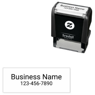 Business Name and Phone Number Template Self-inking Stamp