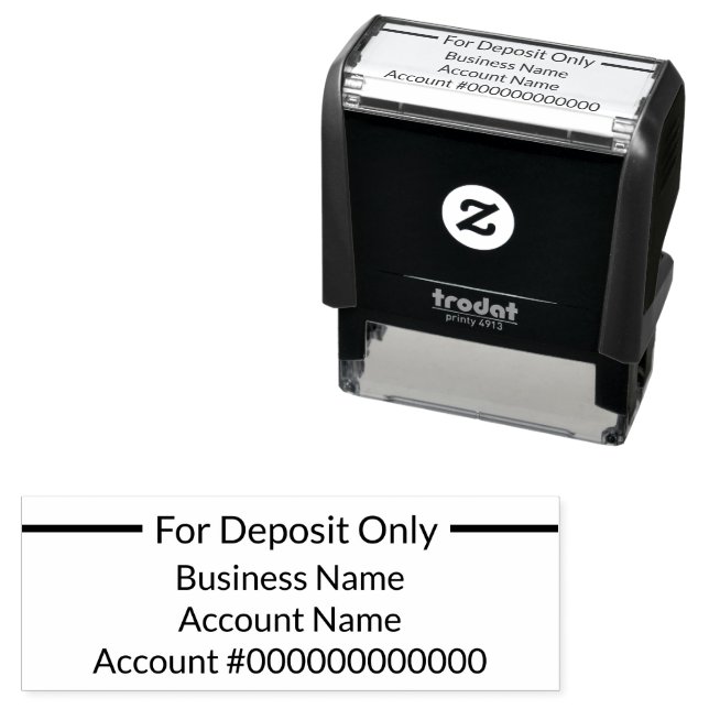 Business Name Bank Account Number For Deposit Only Self-inking Stamp (In Situ)