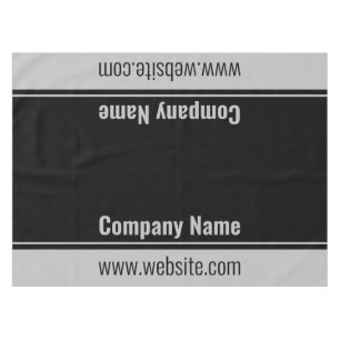 Business Name Black and Grey Website Text Template Tablecloth