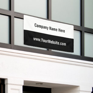Business Name Black and White Website Promotional Banner