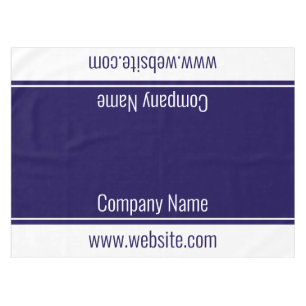 Business Name Blue and White Text Template Website Tablecloth