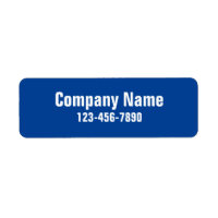 Business Name Blue Phone Number Product Label