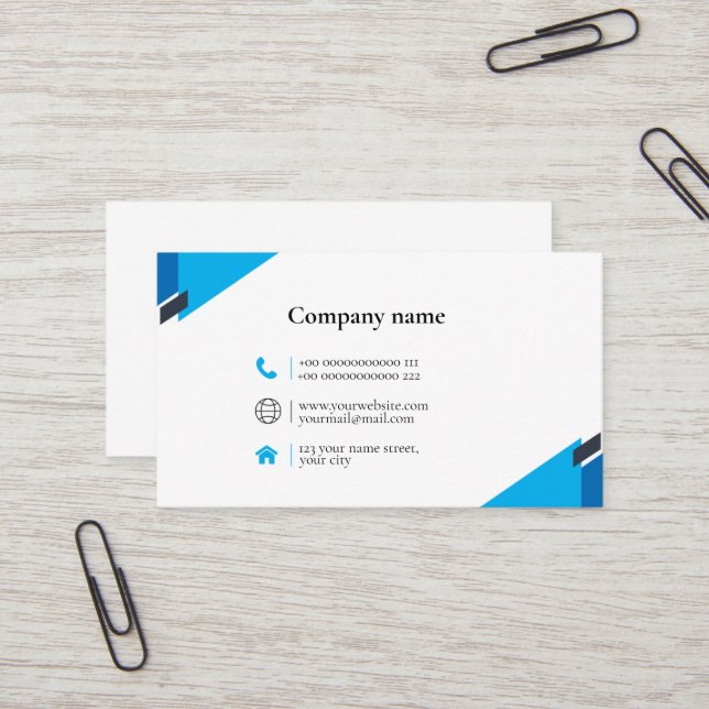 Business name business card (Front/Back In Situ)