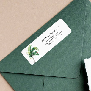 Business Name Christmas Coastal Return Address Label