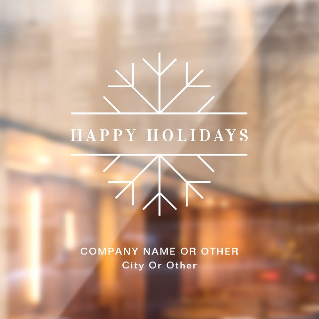 Business Name Christmas Happy Holidays Snowflake (Sheet 2)