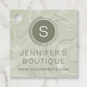 Business Name Clothing Size Tags Marble