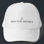 Business Name | Company Branded Trucker Hat<br><div class="desc">A minimalist business company name design in traditional classic typograhy including a handritten script . The perfect corporate branding for your business!</div>