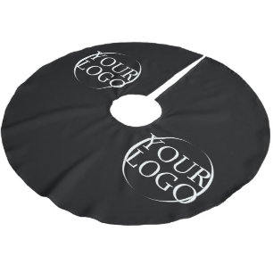 Business Name Create Your Own Company Text Brushed Polyester Tree Skirt