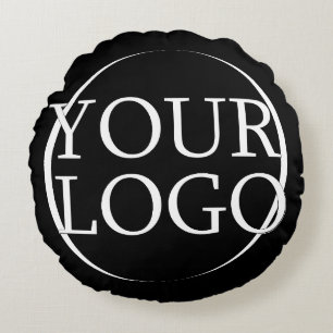 Business Name Create Your Own Company Text Round Cushion