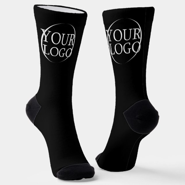 Business Name Create Your Own Company Text Socks (Angled)