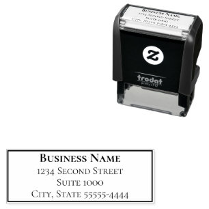 Business Name in Bold Font Template Return Address Self-inking Stamp