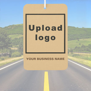 Business Name & Logo on Light Brown Air Freshener