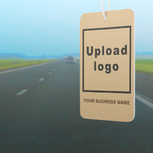 Business Name & Logo on Light Brown Air Freshener