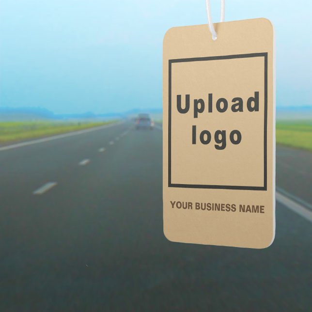 Business Name & Logo on Light Brown Air Freshener (Business name and logo on light brown air freshener)