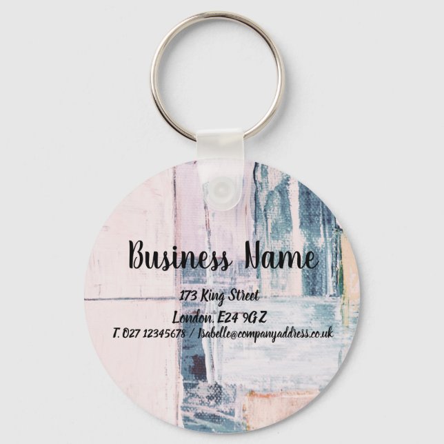 Business Name Marketing Personalised Key Ring (Front)