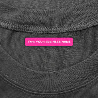 Business Name on Pink Rectangle Iron On Label