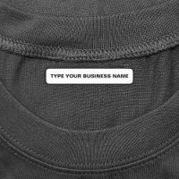 Business Name on White Rectangle Iron On Label