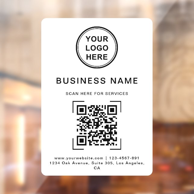 Business Name QR Code Logo White (Sheet 2)