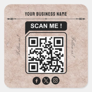 business name qr code  sticker