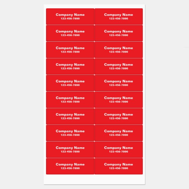 Business Name Red Phone Number Product (Sheet)