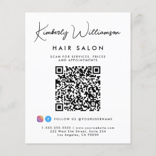 Business Name Signature Script QR Code Flyer
