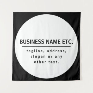 Business Name & Slogan/other text   Black & White Tapestry