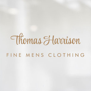 Business Name Stylish Gold Signature Script