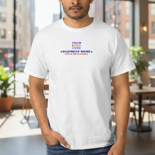 Business Name & Text or Slogan   Promotional Logo T-Shirt