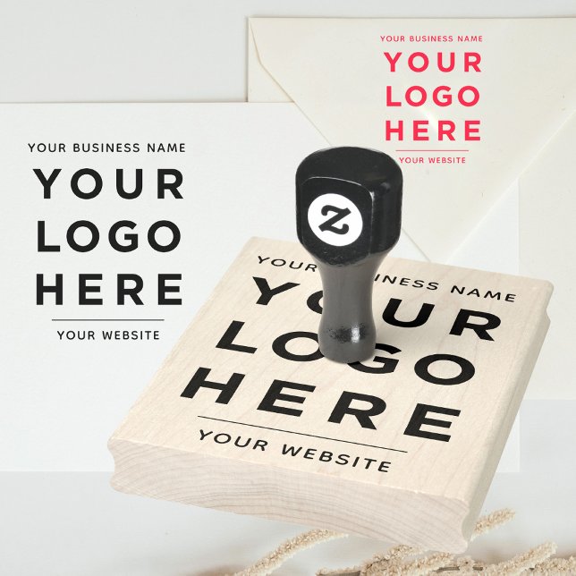 Business Name Website Custom Logo Rubber Stamp (Creator Uploaded)