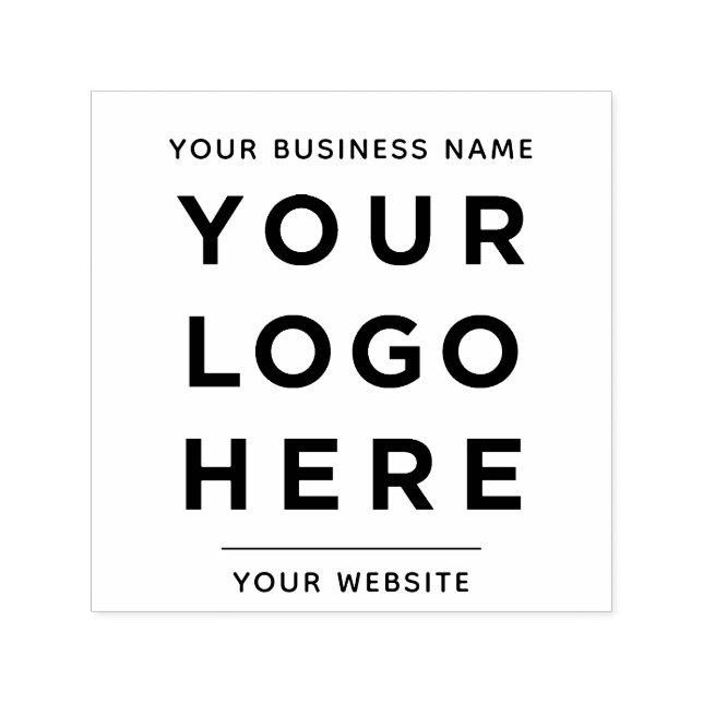 Business Name Website Custom Logo Self-inking Stamp (Design)