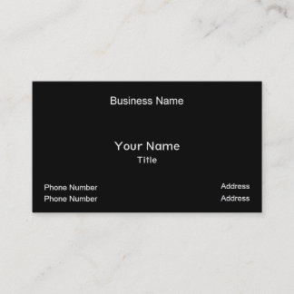 Business Name, Your Name, Title, Phone Number, ... Business Card