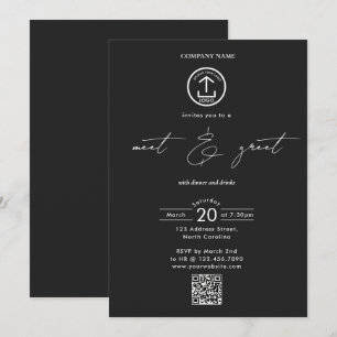 Business Networking Dinner Event Logo Script Invitation