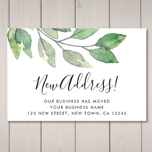 Business New Address Watercolor Poster