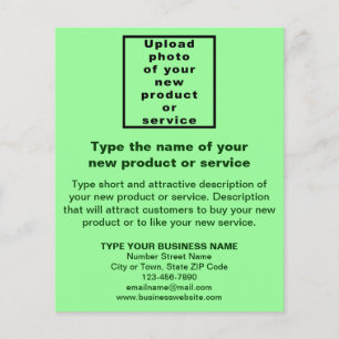 Business New Product or Service Light Green Flyer