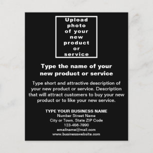 Business New Product or Service on Black Flyer