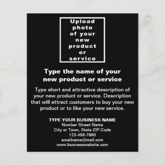 Business New Product or Service on Black Flyer
