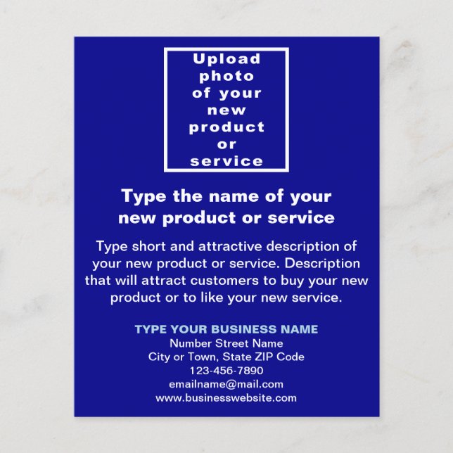 Business New Product or Service on Blue Flyer (Front)