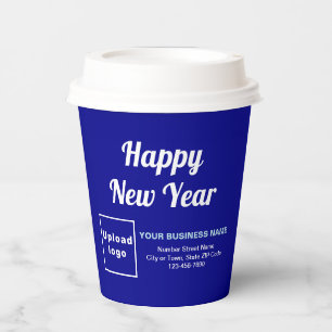 Business New Year Blue Paper Cup