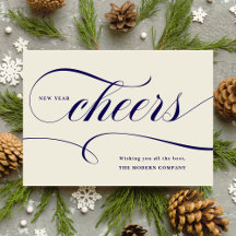 Business New Year Cheers Holiday Card