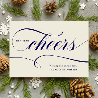 Business New Year Cheers Holiday Card