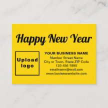 Business New Year Greeting on Yellow