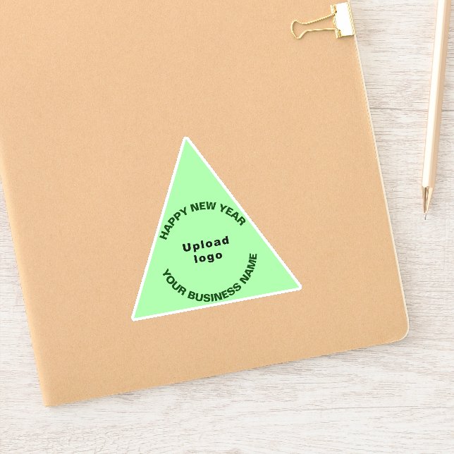 Business New Year Light Green Triangle Vinyl (Notebook)