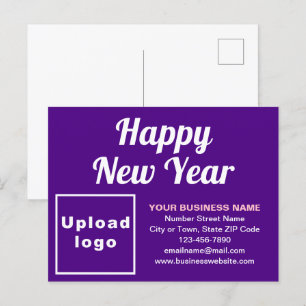 Business New Year Purple Holiday Postcard