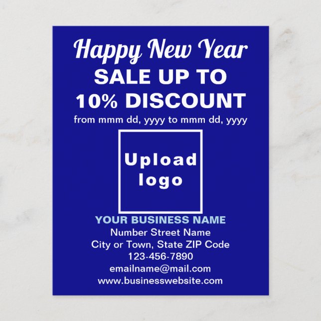 Business New Year Sale on Blue Flyer (Front)
